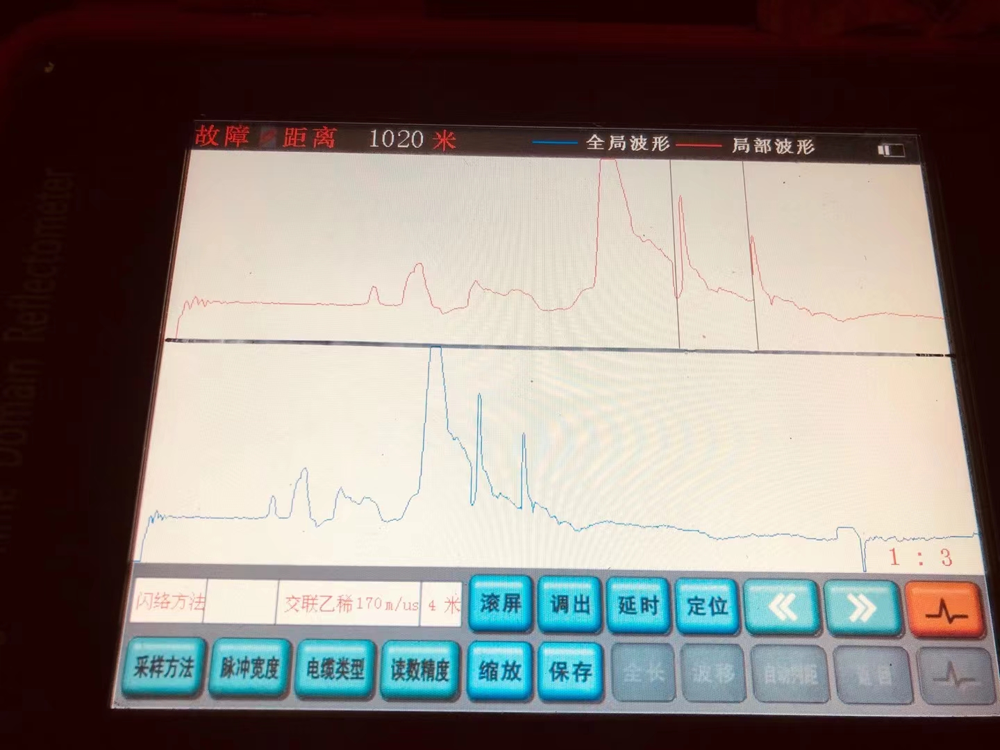 電纜故障測試儀數據分析